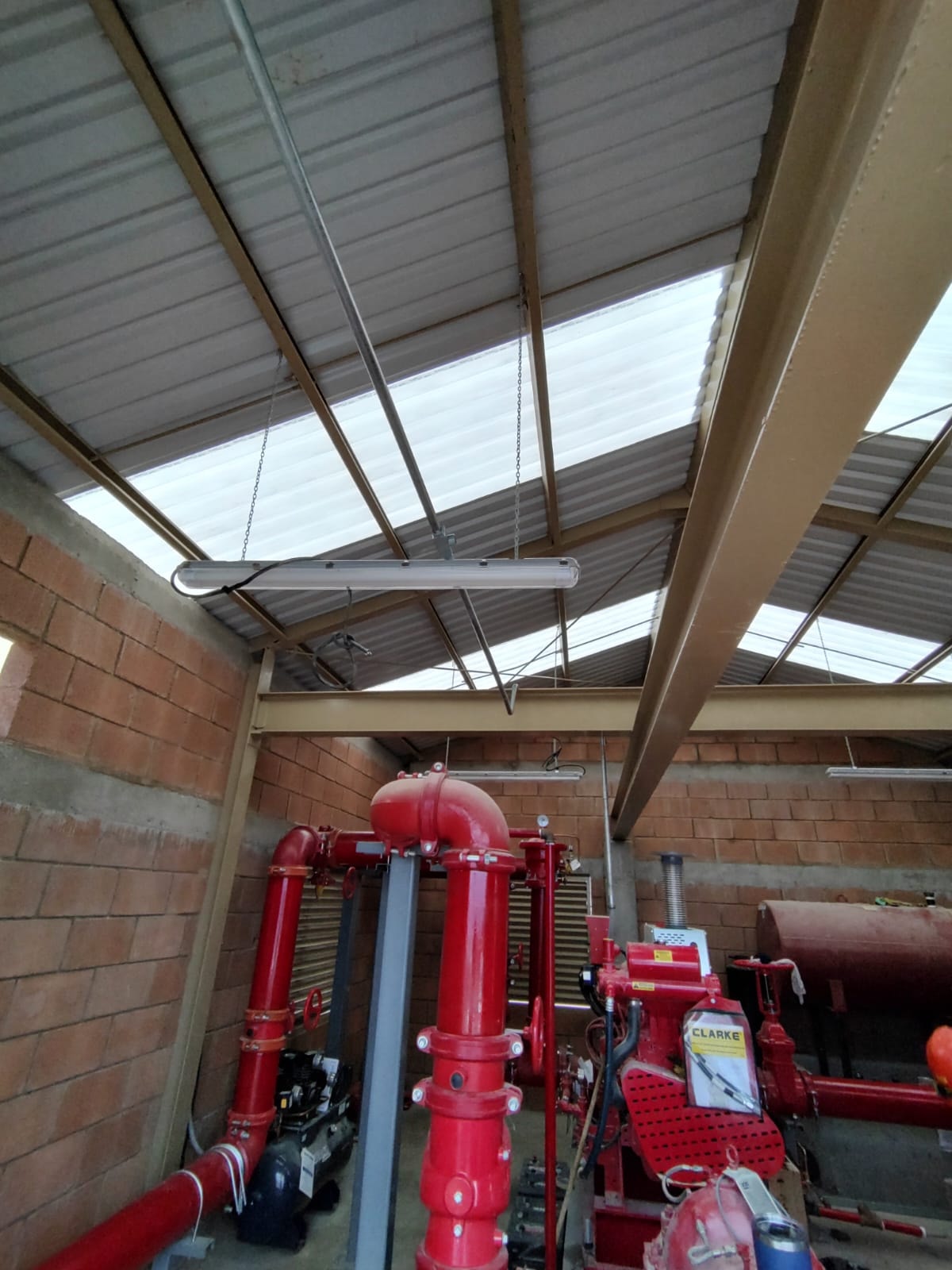 Sistema contra incendio instalado