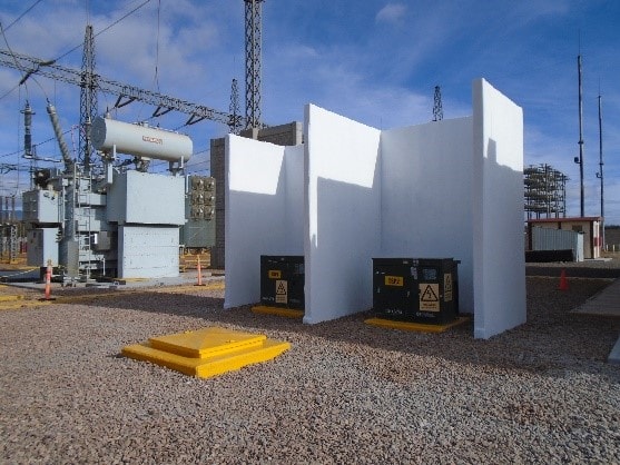 Subestación eléctrica terminada